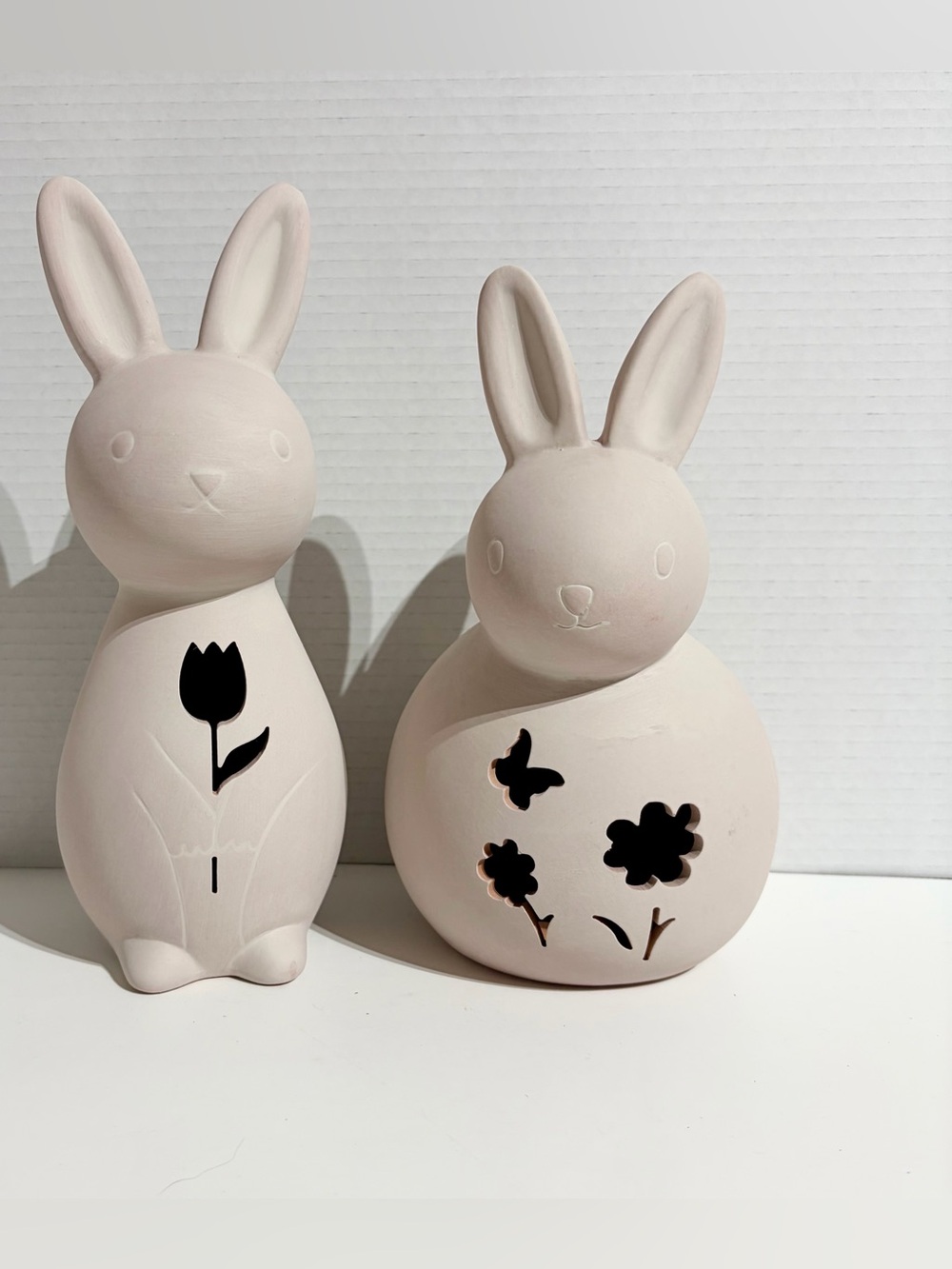 Spritz 2025 Set 2 Easter Bunny Rabbit Terra Cotta White Rustic Target NEW